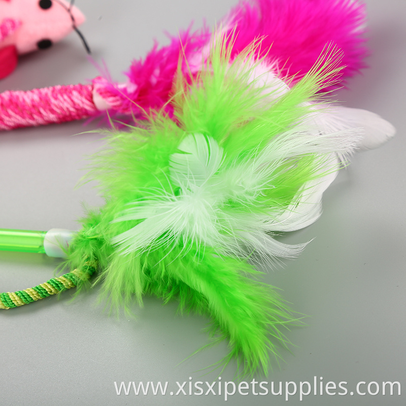 new nice design Flying Bird Toy Cat Rod Cat Toys Teaser mouse with feather